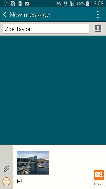 Press the send icon when you've finished your picture message.