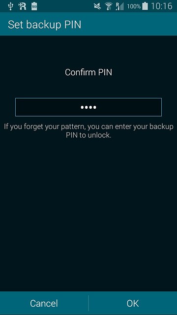 Key in the PIN again and press OK.