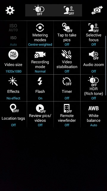 Press Location tags to turn the function on or off.