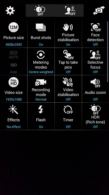 Press Flash repeatedly to turn the function on or off.