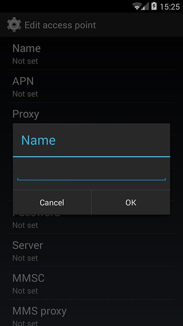 Key in Vodafone MMS and press OK.