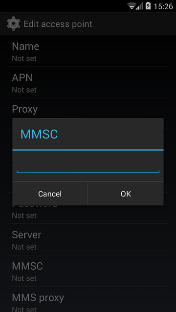 Key in http://www.vodafone.ie/mms and press OK.