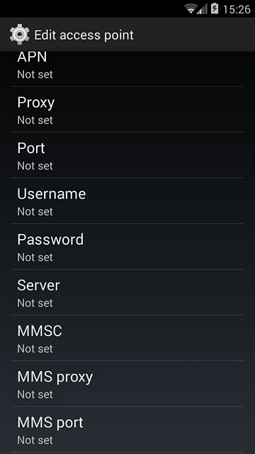Press MMS port.