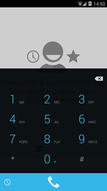 Press and hold 1 to call voicemail.
