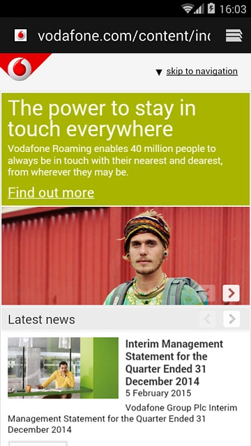 Press the address bar.