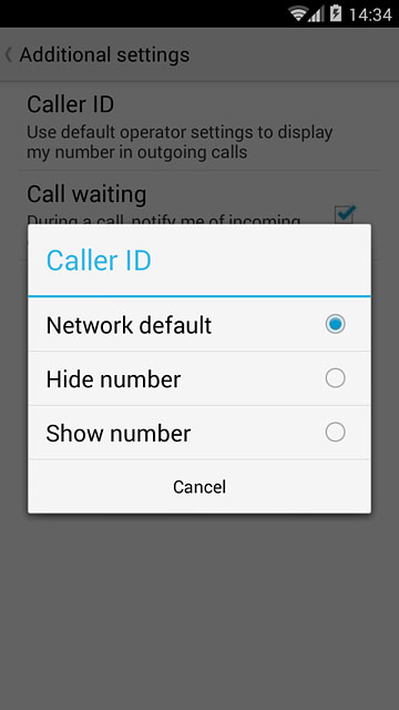 Press Hide number or Show number.