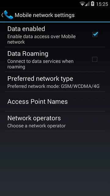 Press Access Point Names.