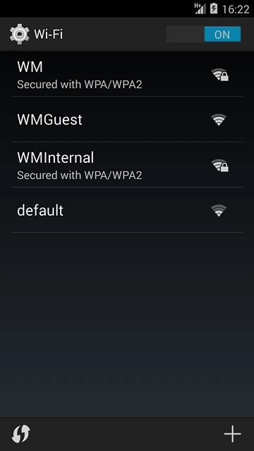 A list of Wi-Fi networks within range is displayed.Press the required Wi-Fi network.