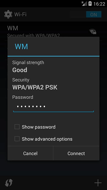 Follow the instructions on the display to select security settings, if required.Press Connect.
