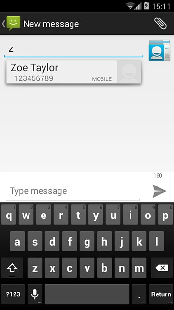 Key in the first letters of the required contact.Matching contacts are displayed.Press the required contact.