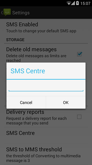 Key in +35387699989 and press OK.