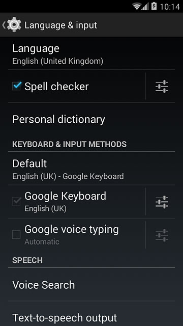 Press the settings icon next to 