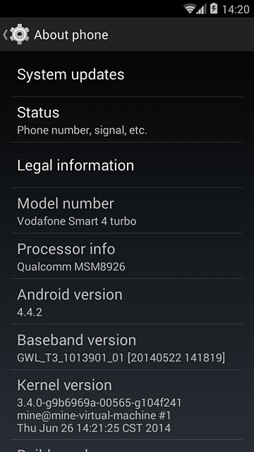 Press System updates.