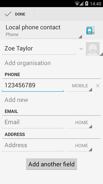 Press the drop down list next to the phone number.