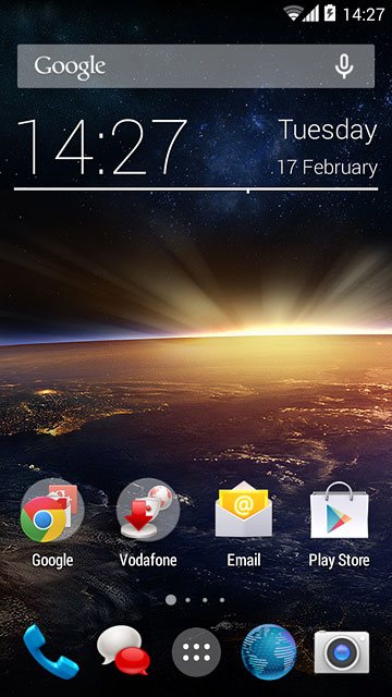 Press the phone icon.