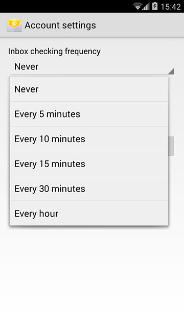 Press Never or the required period.