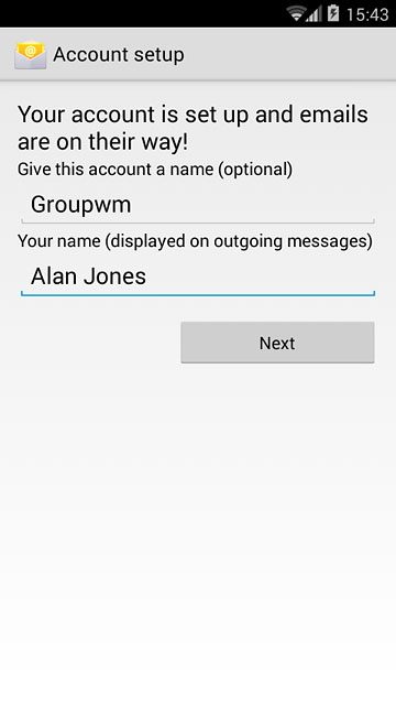 Press Next.Wait while your phone retrieves new email messages.