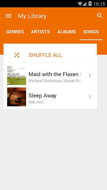 Go to the required audio file.Press the menu icon next to the required audio file.