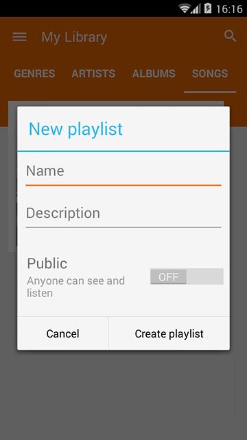 Press Name and key in the required name for the playlist.