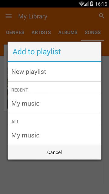 Press the required playlist.