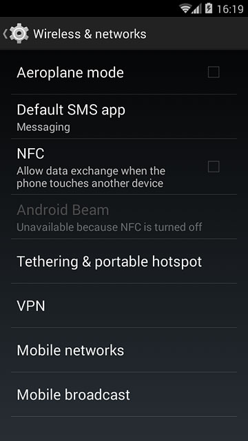 Press Tethering & portable hotspot.