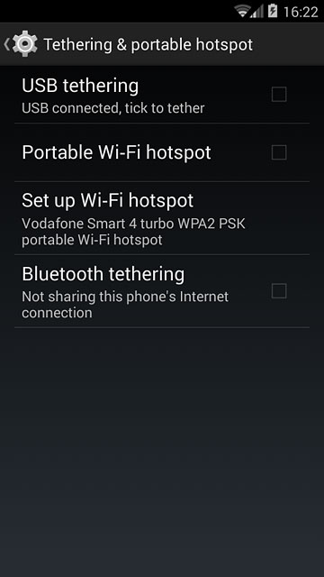Press Set up Wi-Fi hotspot.