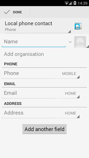 Press the drop down list above 