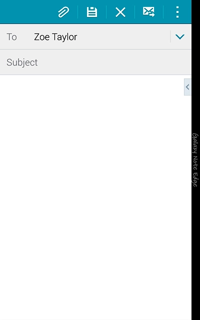 Press Subject and key in a subject for the email message.