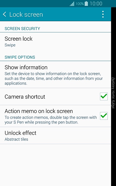 Press Screen lock.