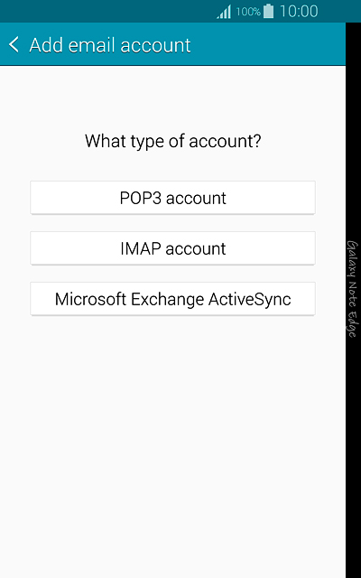 Press POP3 account.