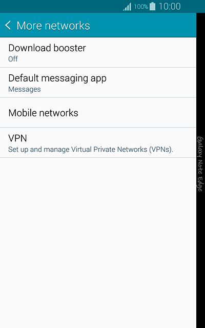 Press Mobile networks.
