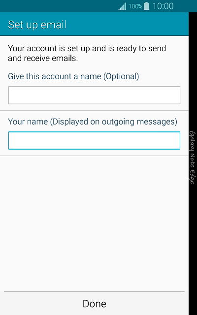 Press Done.Wait while your phone retrieves new email messages.