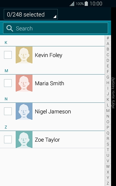 Press the drop down list above 
