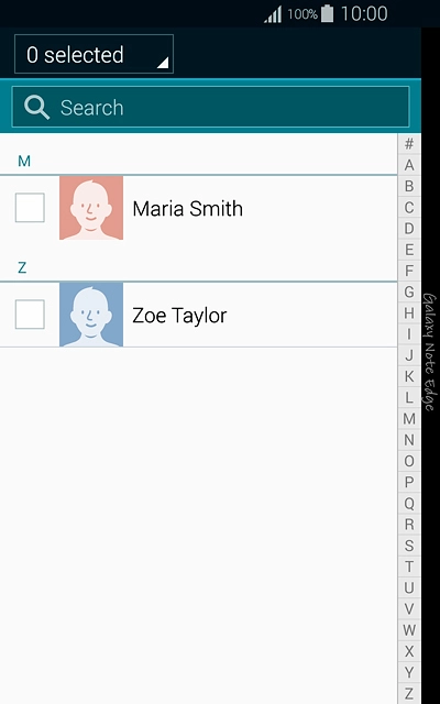 Press the drop down list above 