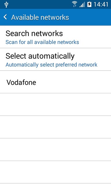 Press the required network.The display will tell you if you have access to the network you've chosen.