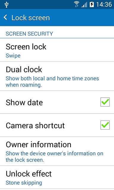 Press Screen lock.
