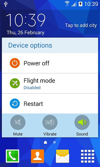 To turn on silent mode:Press Mute.