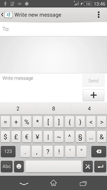 Press Abc to return to text input.
