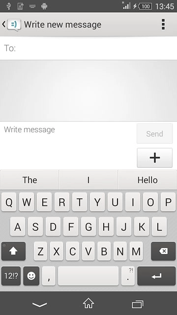 The following steps require that you're writing text and that the keypad is visible.