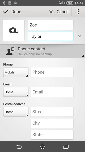Press the drop down list below the name.