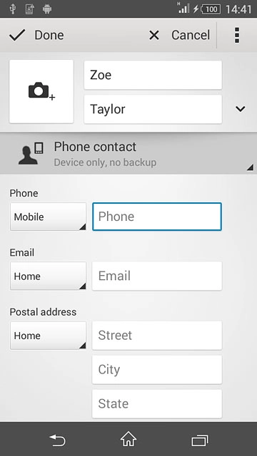 Press Phone and key in the required phone number.