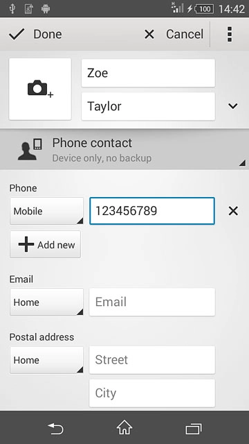 Press the drop down list next to the phone number.