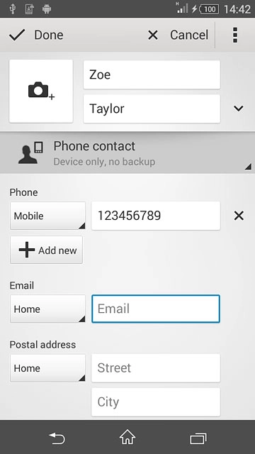 Press Email and key in the required email address.