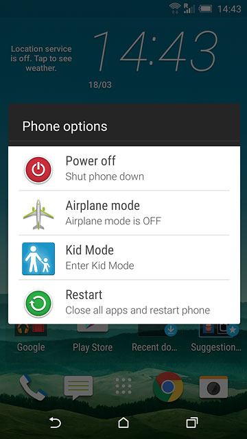 Press Airplane mode to turn the function on or off.