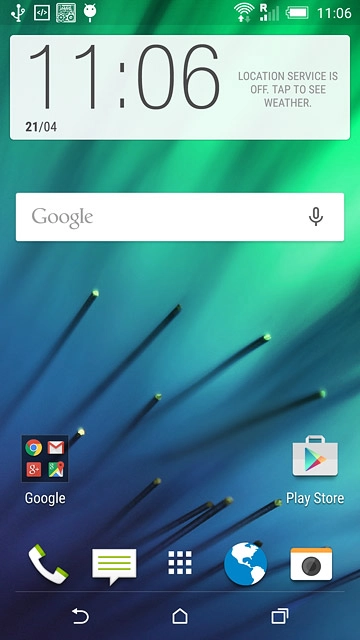 Press the menu icon.