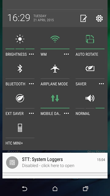 Press the home icon to return to the home screen.