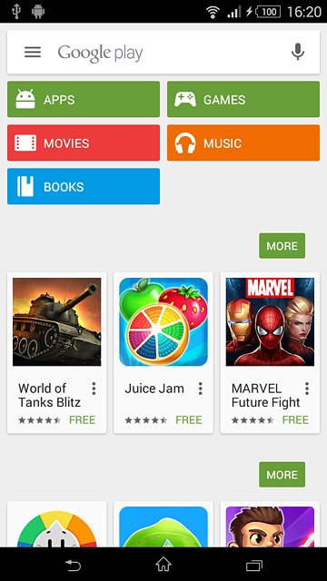 To search by name:Press Google play.