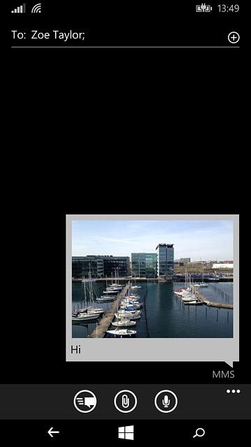 Press the send icon when you've finished your picture message.