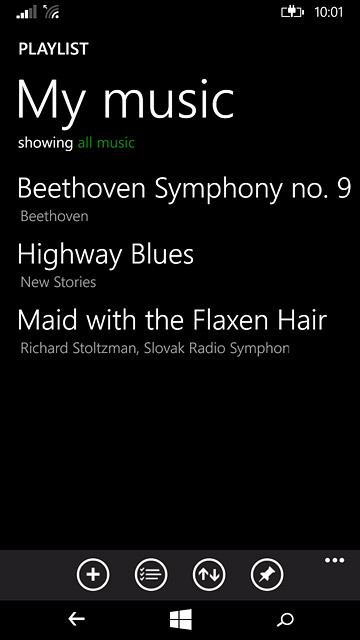 Go to the required audio file.Press the required audio file.