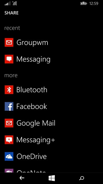Press Bluetooth.Your phone now searches for devices and after a moment, a list of Bluetooth devices within range is displayed.